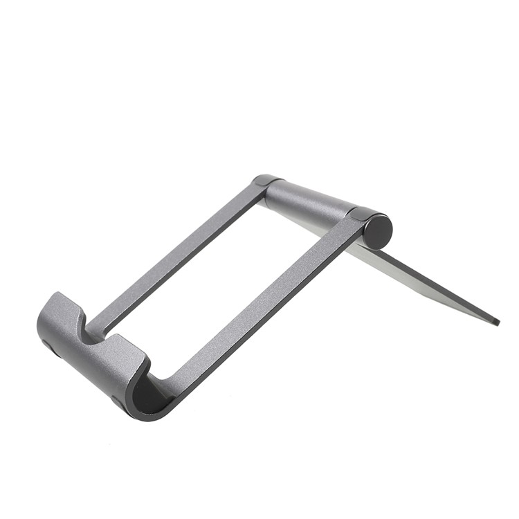 Universal Aluminum Alloy Desktop Mount Phone Bracket for iPhone Samsung Huawei - Grey-7