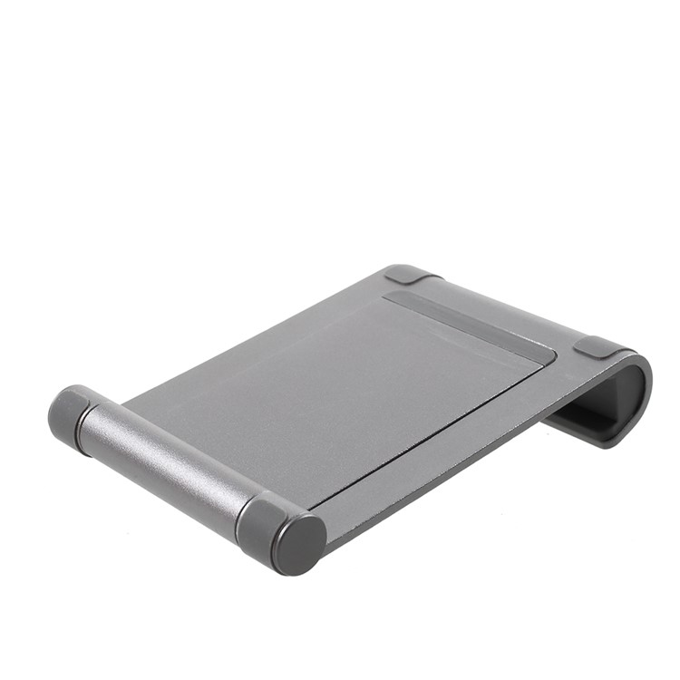 Universal Aluminum Alloy Desktop Mount Phone Bracket for iPhone Samsung Huawei - Grey-9