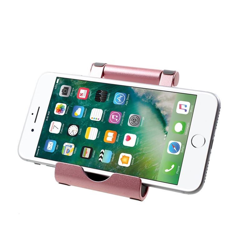 Aluminum Alloy Stand Desktop Holder Mount for iPhone Samsung Huawei - Rose Gold-4
