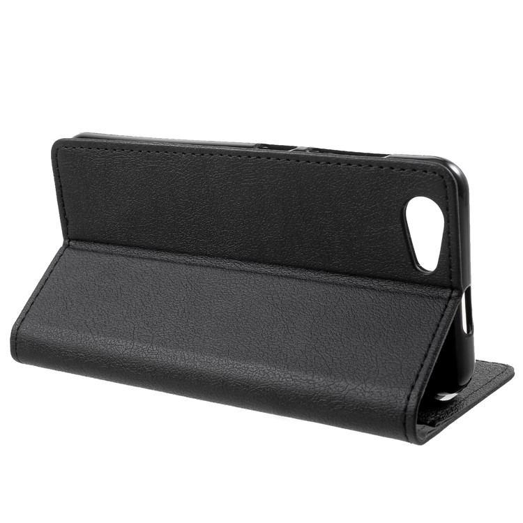 PU Leather Magnetic Wallet Phone Case for ZTE Blade A522 - Black-4