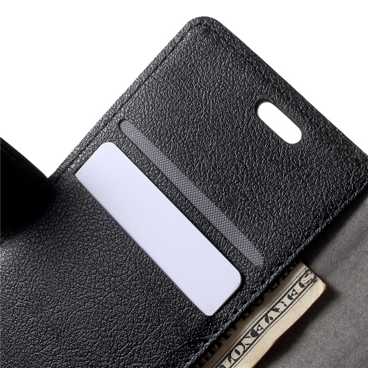 PU Leather Magnetic Wallet Phone Case for ZTE Blade A522 - Black-6
