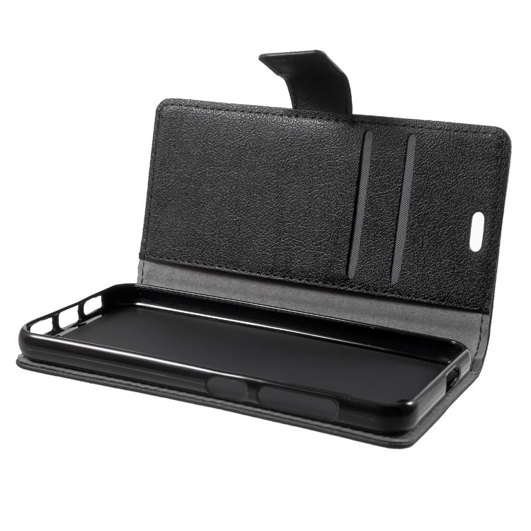 PU Leather Magnetic Wallet Phone Case for ZTE Blade A522 - Black-7