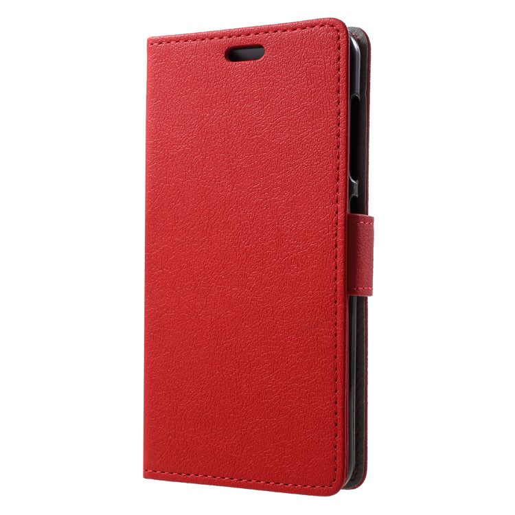 PU Leather Wallet Stand Mobile Phone Casing for ZTE Blade A522 - Red-3