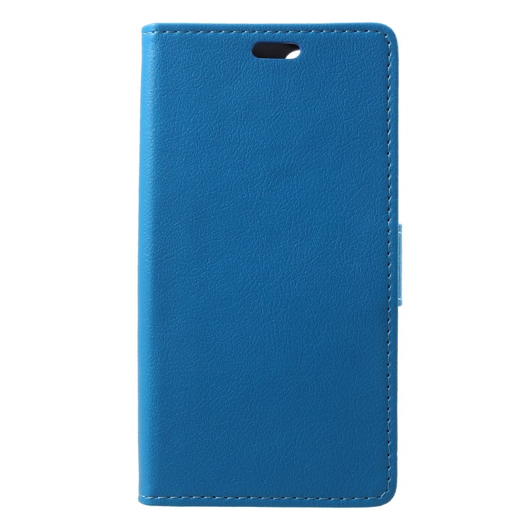 Wallet Stand Leather Protection Mobile Phone Shell for ZTE Blade A522 - Blue-1