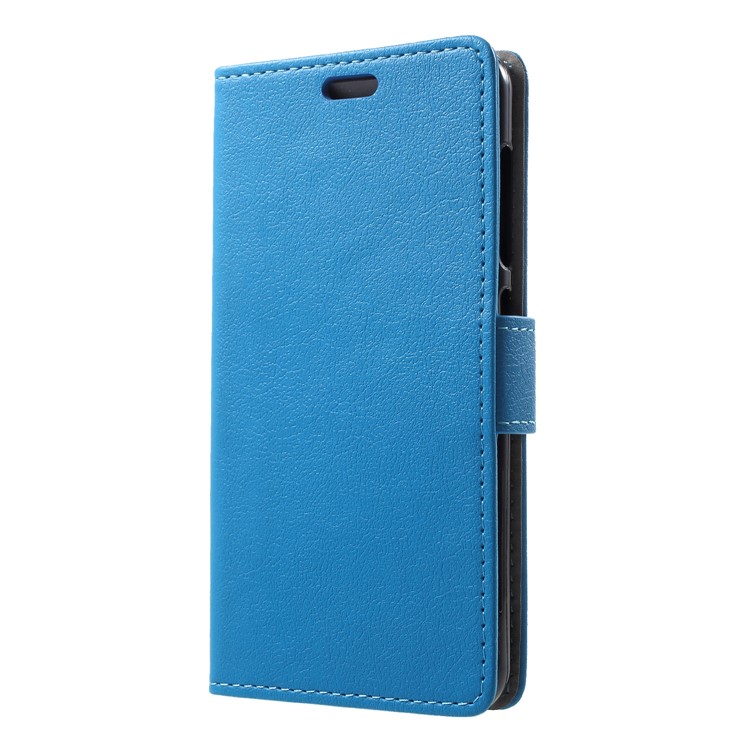 Wallet Stand Leather Protection Mobile Phone Shell for ZTE Blade A522 - Blue-3