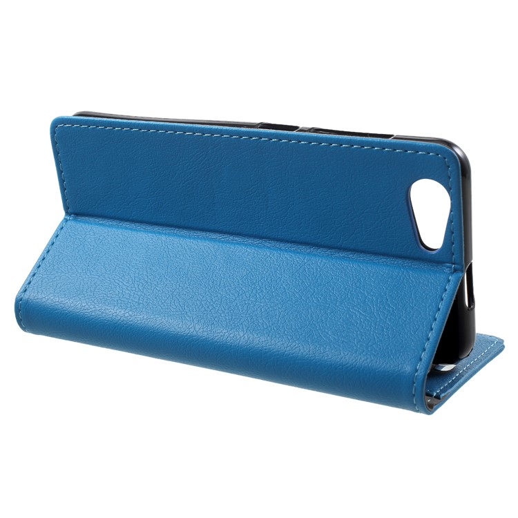 Wallet Stand Leather Protection Mobile Phone Shell for ZTE Blade A522 - Blue-4
