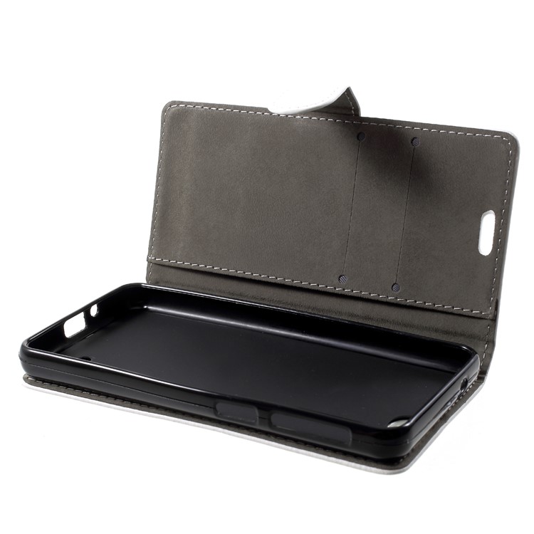 PU Leather Wallet Stand Cell Phone Case for ZTE Blade A330 - White-5