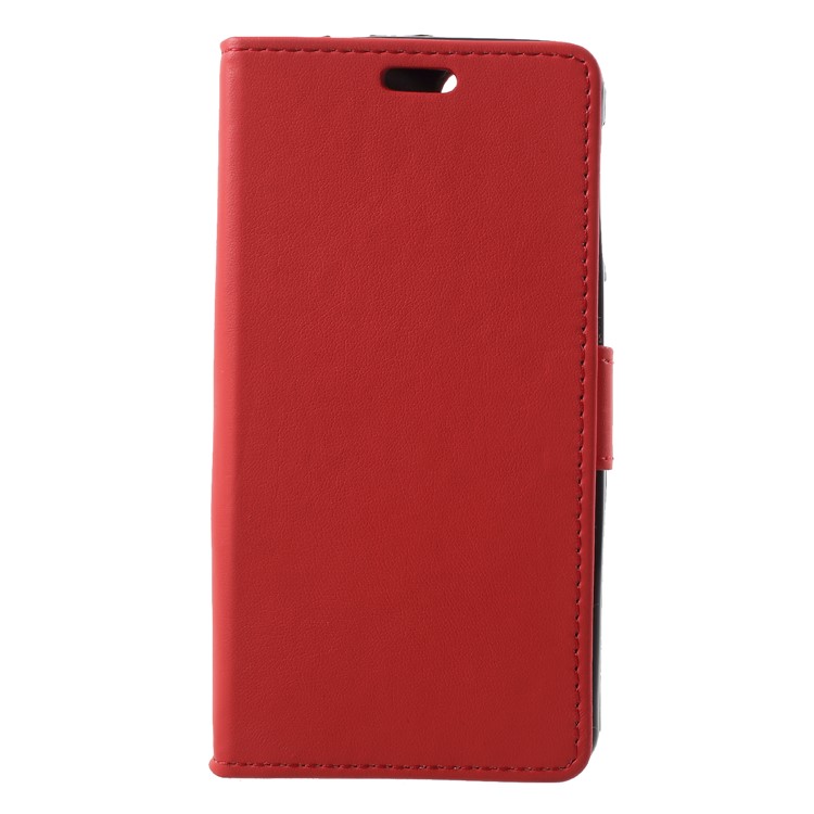 Stand Leather Magnetic Wallet Phone Shell for ZTE Blade A330 - Red-1