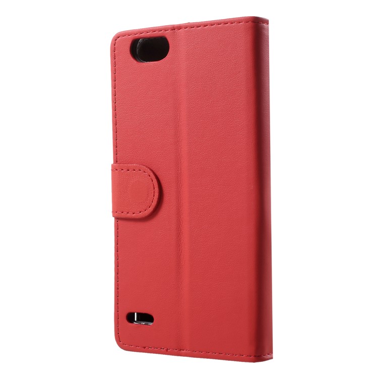Stand Leather Magnetic Wallet Phone Shell for ZTE Blade A330 - Red-2