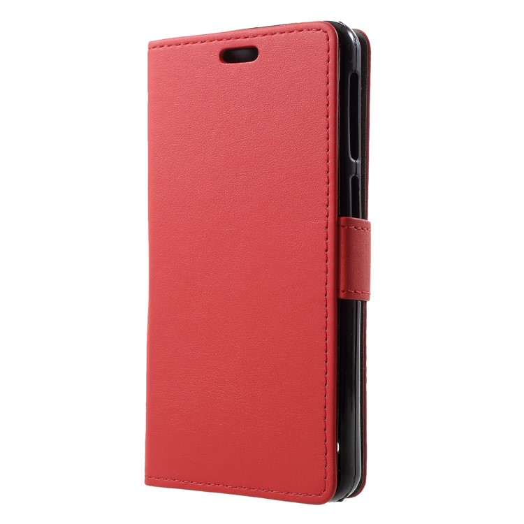 Stand Leather Magnetic Wallet Phone Shell for ZTE Blade A330 - Red-3