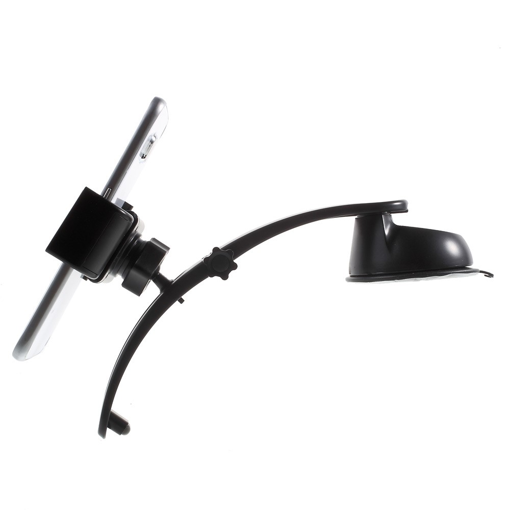 3-in-1 Multifunctional Car Mount Stand for iPhone Samsung Sony, Clamp Range: 5.5 - 8.5cm - Black-2