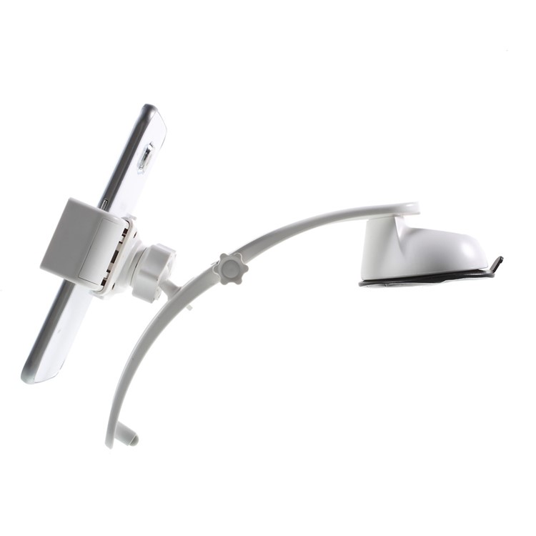 3-in-1 Multifunctional Car Mount Stand for iPhone Samsung Sony, Clamp Range: 5.5 - 8.5cm - White-2
