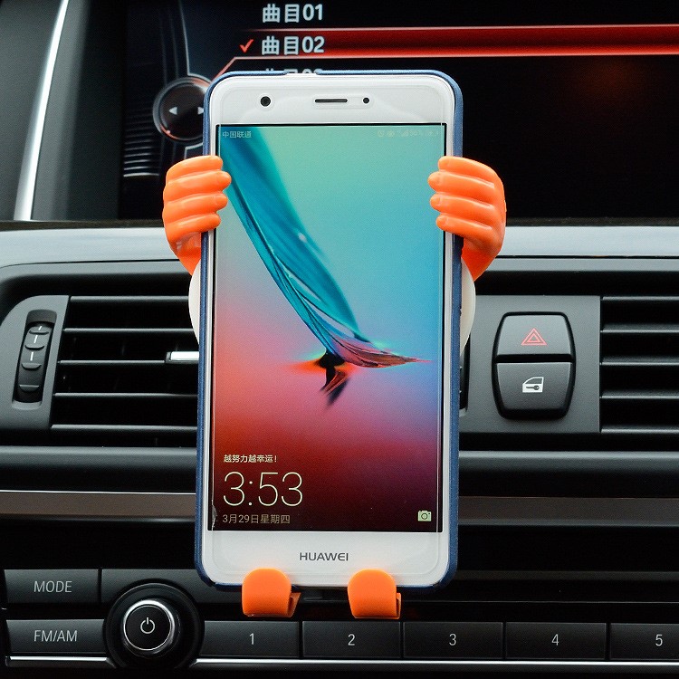 Creative Heart Shape Angel Car Air Outlet Gravity Phone Holder Stand - Red-5