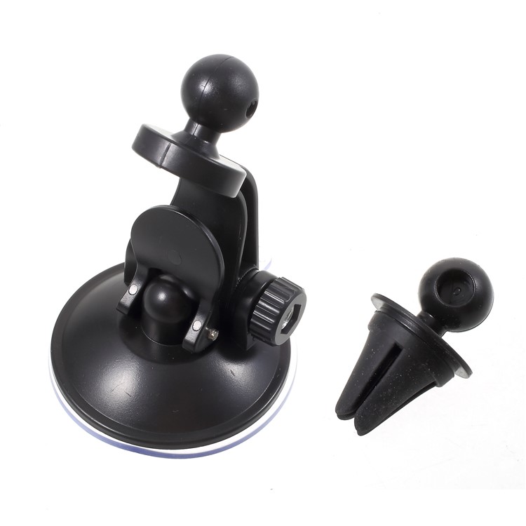 Universal 2-In-1 Car Air Vent Mount + Windshield Suction Cup Phone Holder, Width: 50-95mm - Black-11
