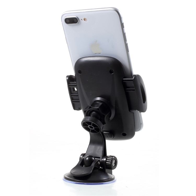 Universal 2-In-1 Car Air Vent Mount + Windshield Suction Cup Phone Holder, Width: 50-95mm - Black-4