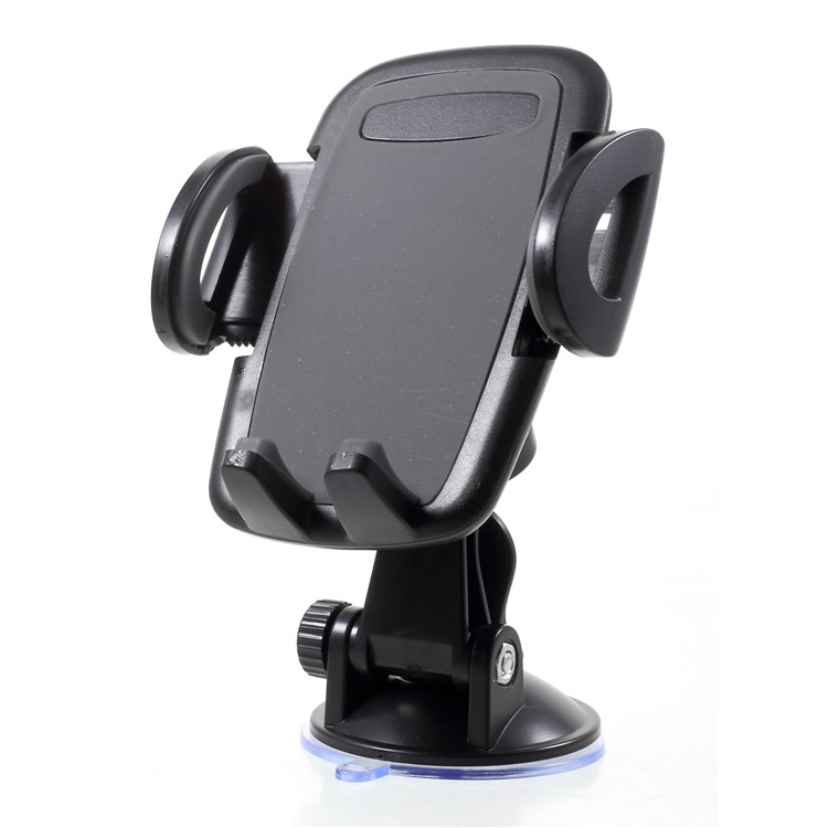Universal 2-In-1 Car Air Vent Mount + Windshield Suction Cup Phone Holder, Width: 50-95mm - Black-8