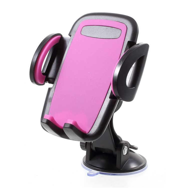 Universal 2-In-1 Car Air Vent Mount + Windshield Suction Cup Mobile Holder, Width: 50-95mm - Rose-1