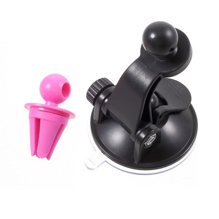 Universal 2-In-1 Car Air Vent Mount + Windshield Suction Cup Mobile Holder, Width: 50-95mm - Rose-7