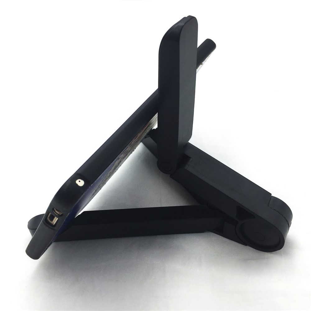 Portable Folding Adjustable Desk Holder Mount Stand for Tablets - Black-1