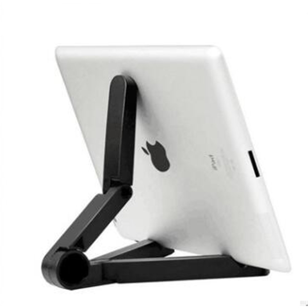 Portable Folding Adjustable Desk Holder Mount Stand for Tablets - Black-2