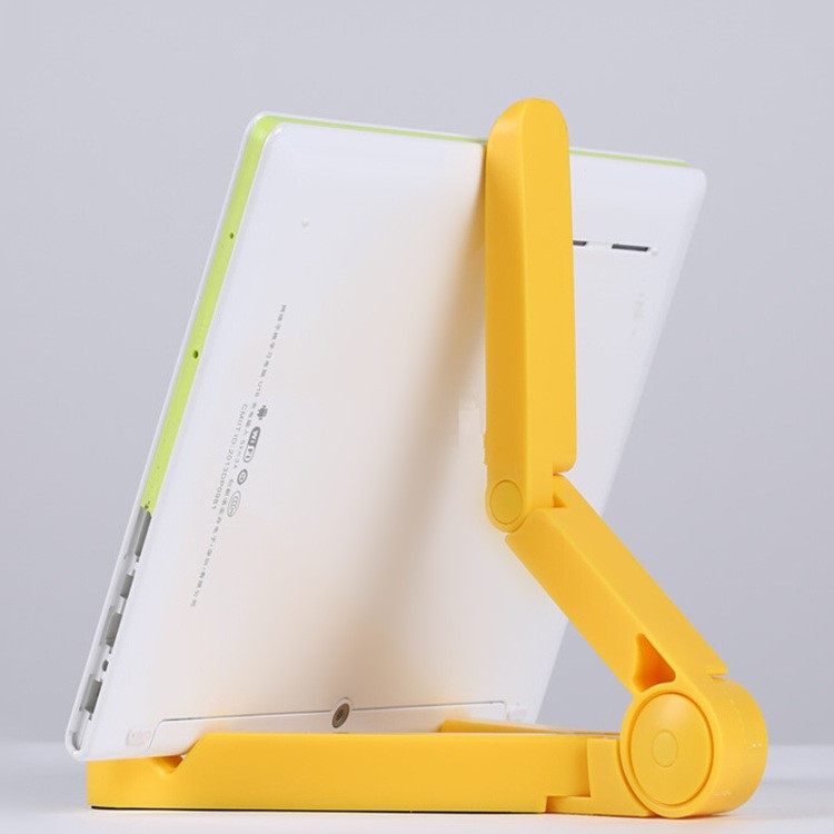 Portable Foldable Adjustable Desk Holder Mount Stand for Tablets - Yellow-2