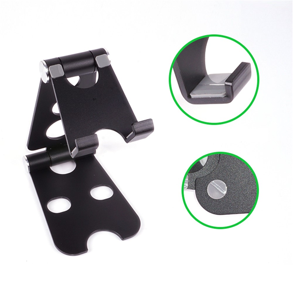 Universal Aluminum Alloy Desktop Mount for iPhone Samsung Huawei - Size: L / Black-1