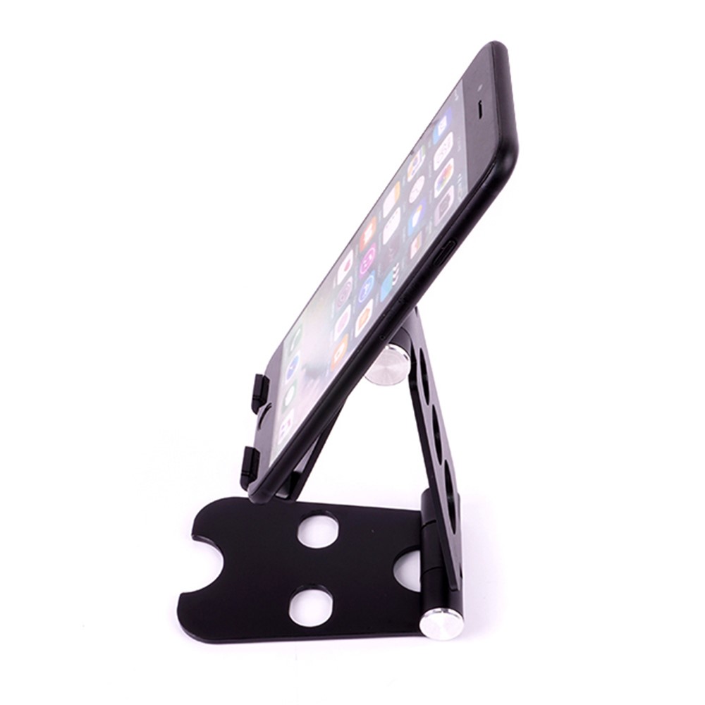 Universal Aluminum Alloy Desktop Mount for iPhone Samsung Huawei - Size: L / Black-4