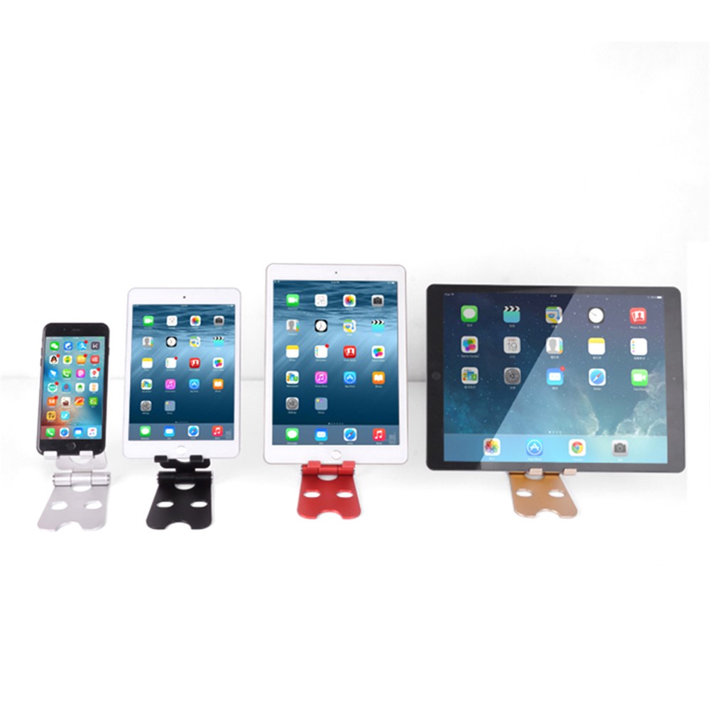 Universal Aluminum Alloy Desktop Mount for iPhone Samsung Huawei - Size: L / Black-7