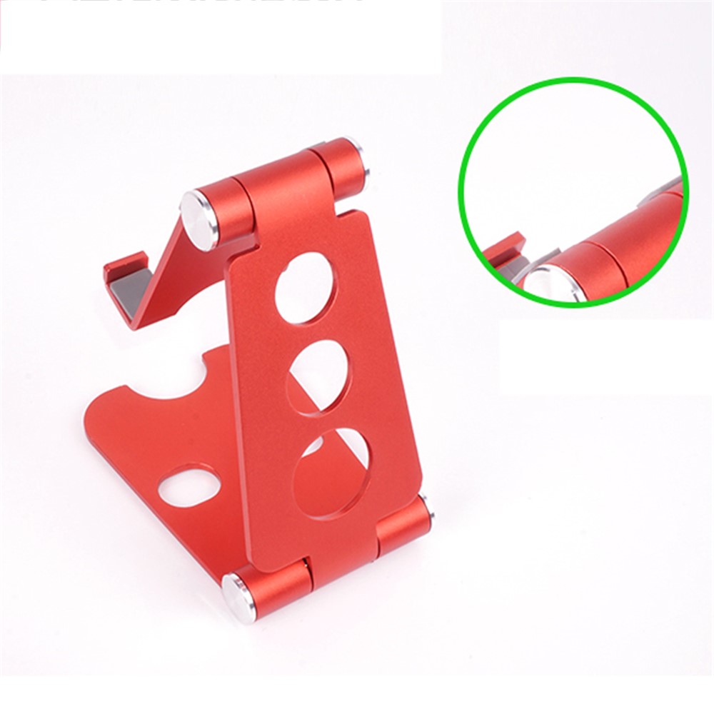 Universal Aluminum Alloy Desktop Holder for iPhone Samsung Huawei - Size: L / Red-1