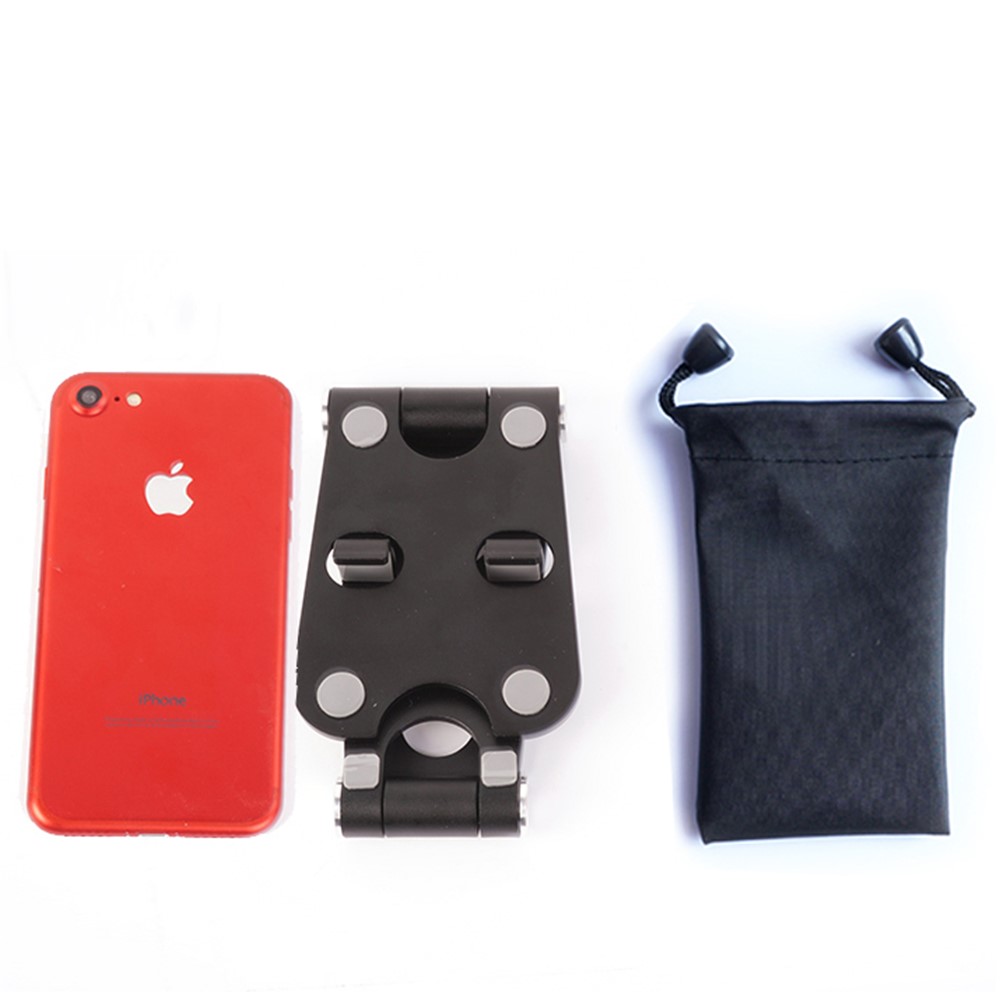 Universal Aluminum Alloy Desktop Holder for iPhone Samsung Huawei - Size: L / Red-4