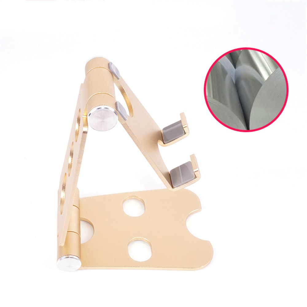 Universal Aluminum Alloy Desktop Bracket for iPhone Samsung Huawei - Size: L / Gold-1