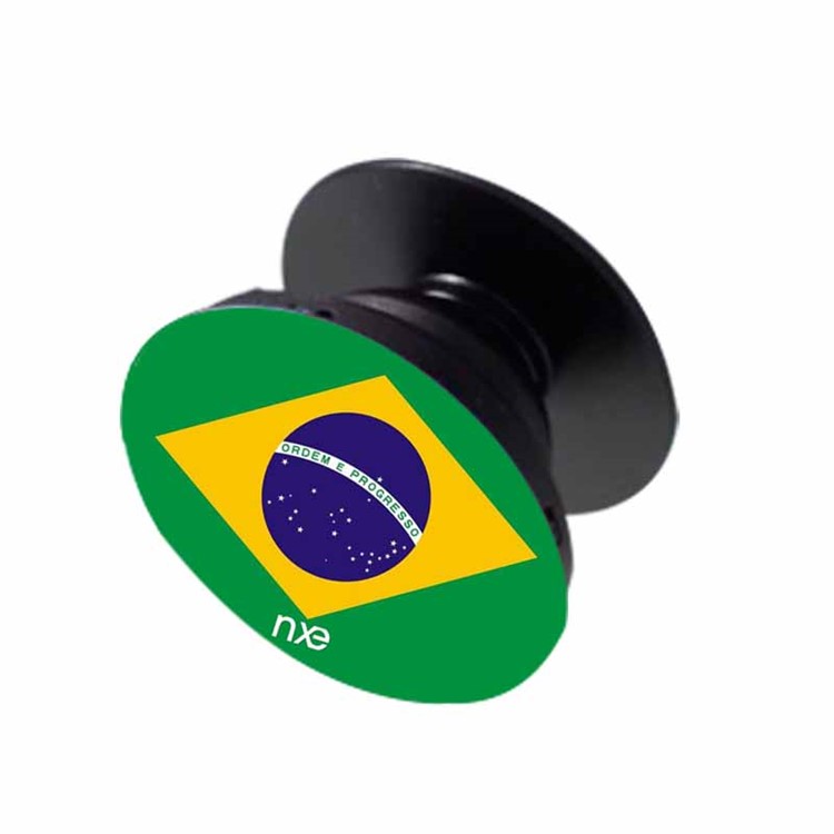 NXE Flag Pattern Decorated Cell Phone Finger Grip Expanding Mount for iPhone Samsung Smartphone - Brazil-3