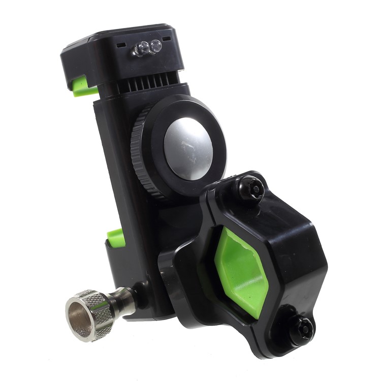 Universal Bike Phone Holder LED Light Handlebar Mount Stand with Compass, Clamp Width: 50-90mm - Green-10