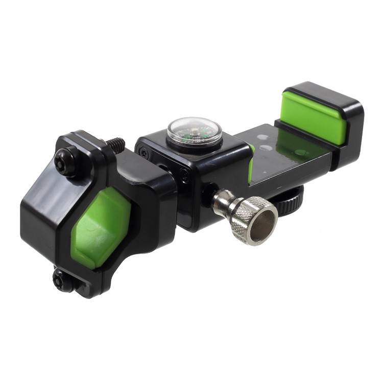 Universal Bike Phone Holder LED Light Handlebar Mount Stand with Compass, Clamp Width: 50-90mm - Green-8