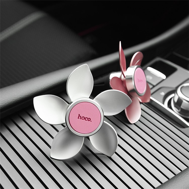 HOCO CA33 Ease Move Air Flow Guiding Mobile Phone Magnetic Car Holder - White-5