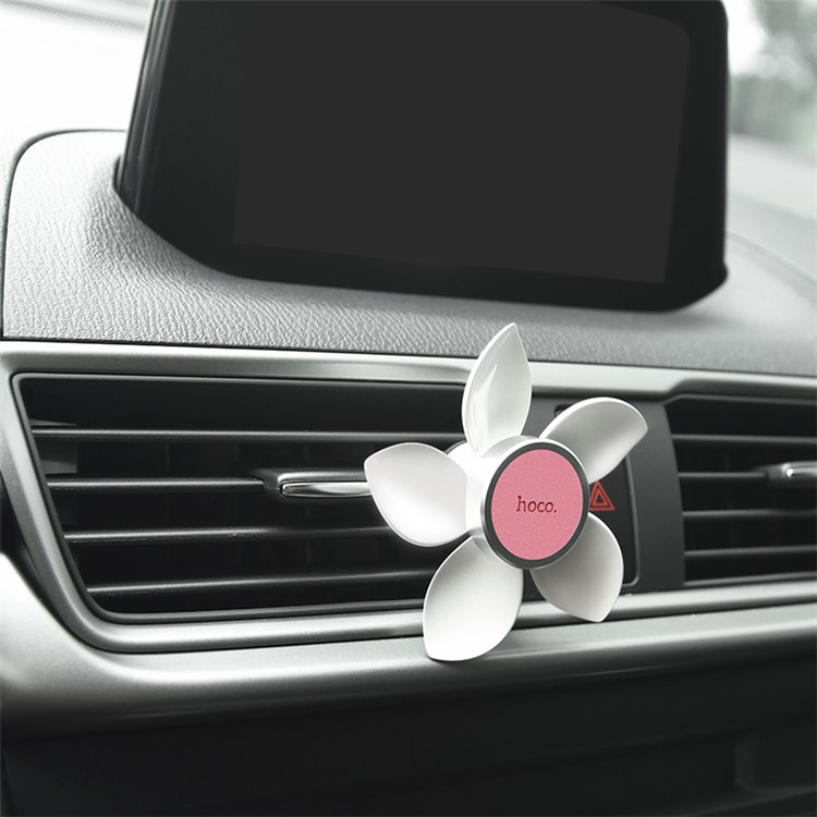 HOCO CA33 Ease Move Air Flow Guiding Mobile Phone Magnetic Car Holder - White-6