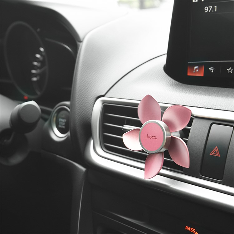 HOCO CA33 Ease Move Air Flow Guiding Phone Magnetic Car Mount Holder - Rose Gold-3
