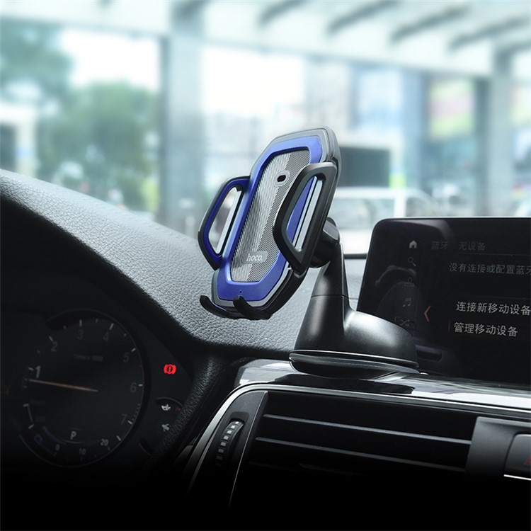 HOCO CA32 Platinum Infrared Auto-induction In-car Suction Cup / Air Vent Phone Mount - Blue-3