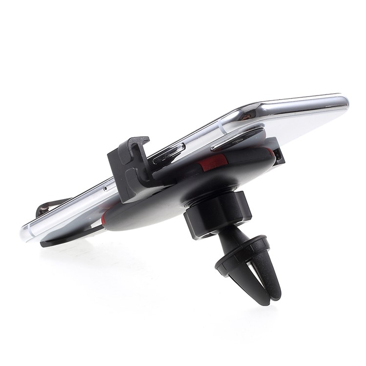 360 Degree Rotating Car Air Outlet Holder Car Mount with Sunglasses Hook for iPhone Samsung Huawei etc. - Red-6