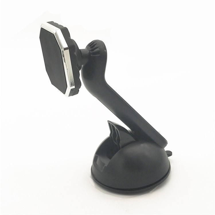 Suction Cup Magnetic Car Windshield Mount Holder Stand with 360 Degree Rotation - Black / Silver-1