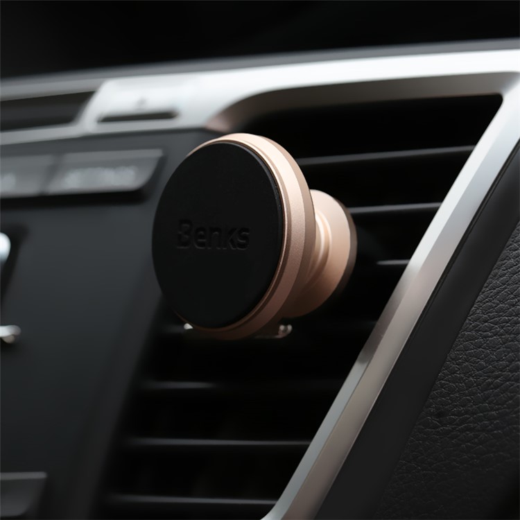 BENKS Mini Strong Magnetic Car Air Vent Mount Holder Stand - Gold-3