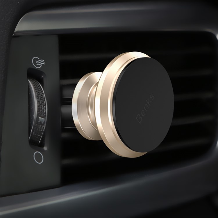 BENKS Mini Strong Magnetic Car Air Vent Mount Holder Stand - Gold-5