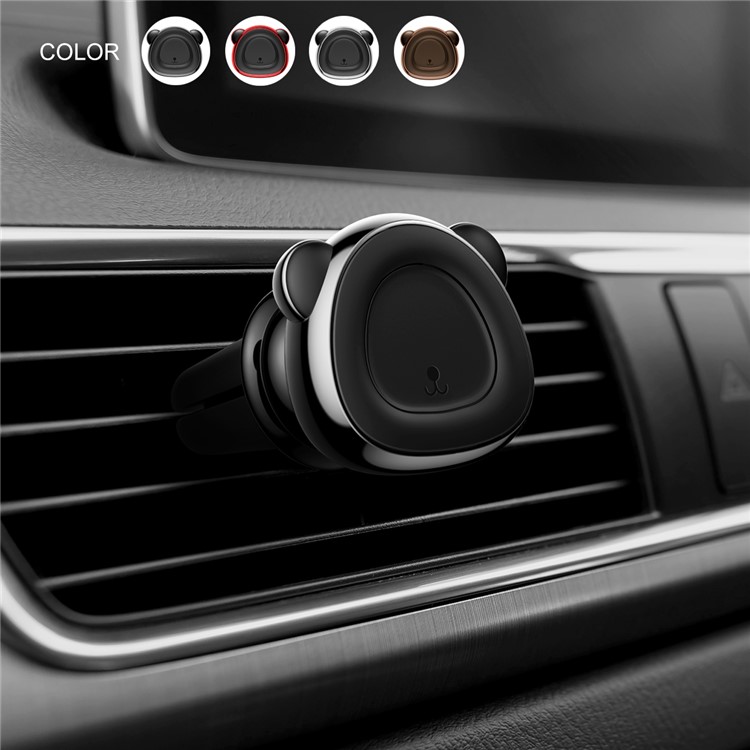 

BASEUS Bear Shaped Magnetic Car Air Vent Mount Mobile Phone Holder - Black, Galaxy Note 8