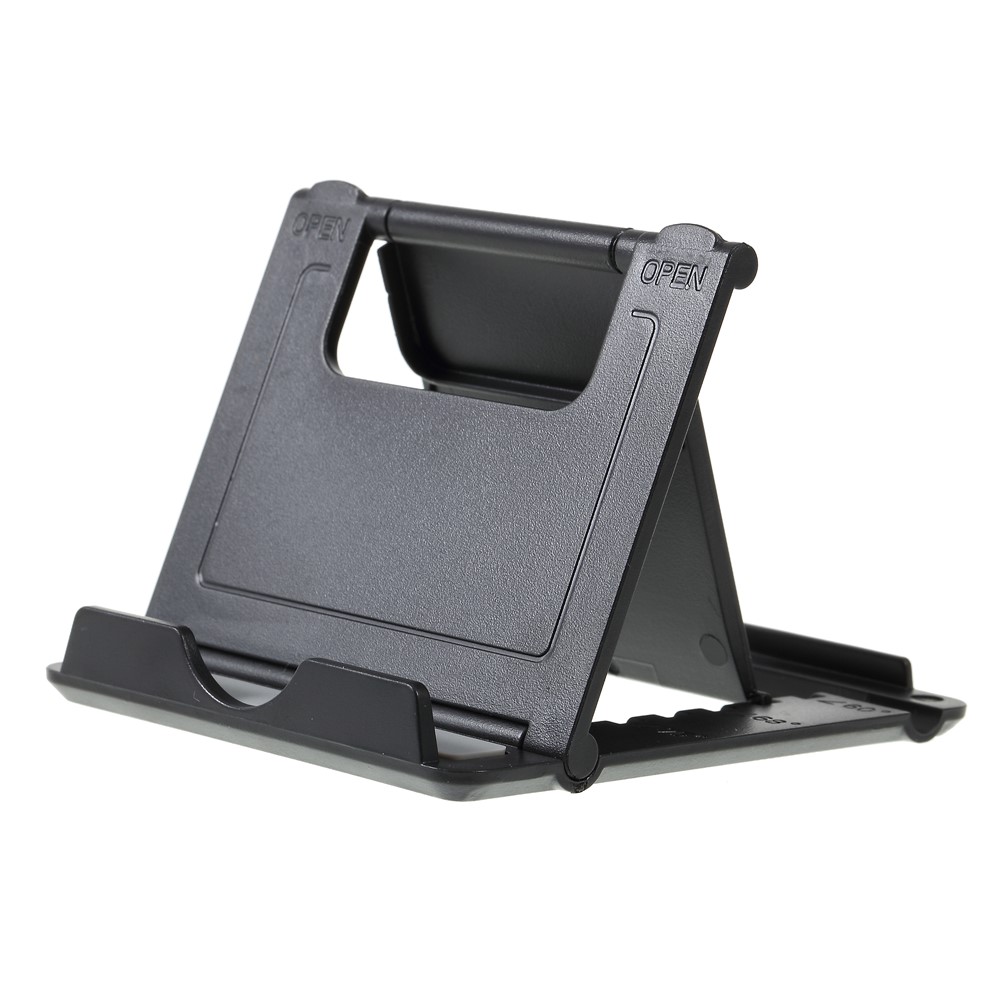Multi-Angle Adjustable Foldable Desktop Cradle Holder Mount for iPhone Samsung Huawei Smartphone - Black-2