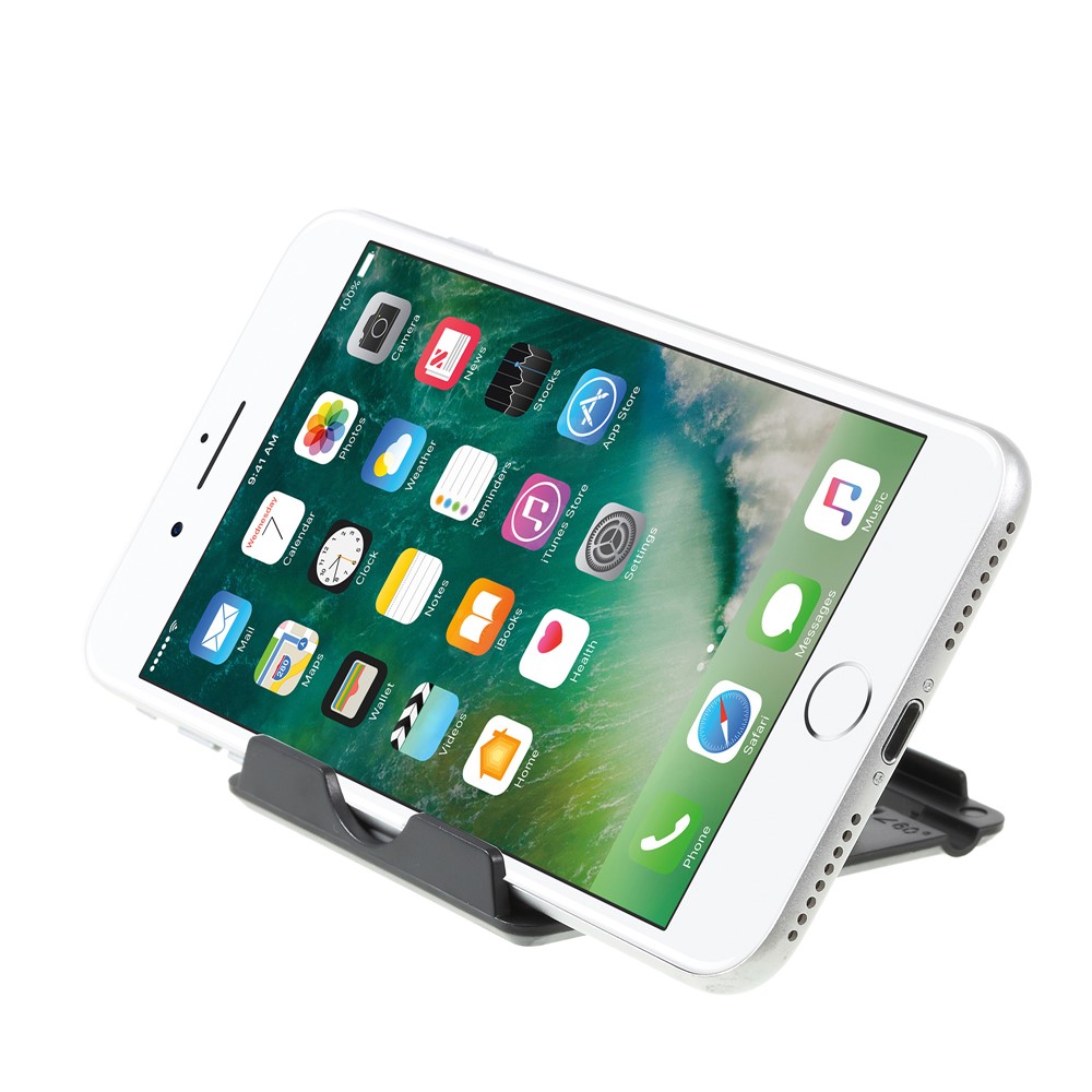 Multi-Angle Adjustable Foldable Desktop Cradle Holder Mount for iPhone Samsung Huawei Smartphone - Black-3