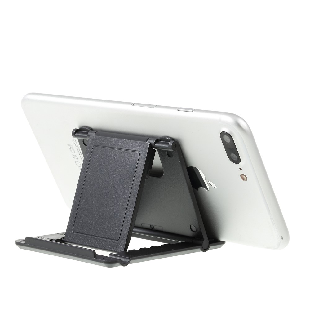Multi-Angle Adjustable Foldable Desktop Cradle Holder Mount for iPhone Samsung Huawei Smartphone - Black-4
