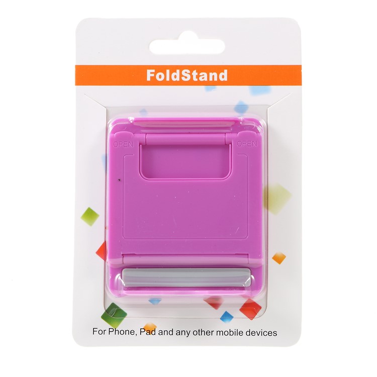 Foldable Multi-Angle Adjustable Desktop Cradle Holder Mount for iPhone Samsung Huawei Smartphone - Purple-6