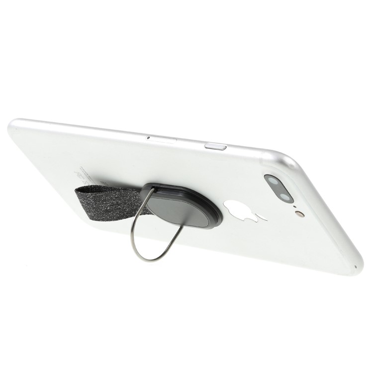 CMZWT Drop Resistant Finger Grip Rotary Ring Holder Desktop Stand for iPhone Samsung Etc. - Black-6