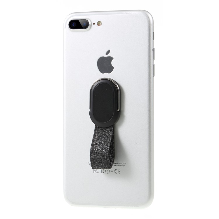 CMZWT Drop Resistant Finger Grip Rotary Ring Holder Desktop Stand for iPhone Samsung Etc. - Black-7