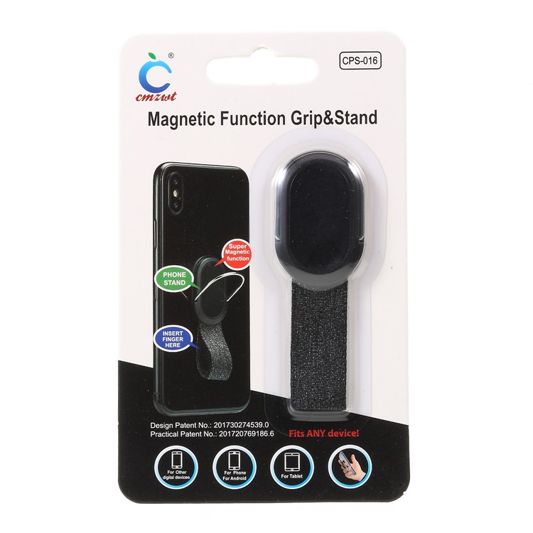 CMZWT Drop Resistant Finger Grip Rotary Ring Holder Desktop Stand for iPhone Samsung Etc. - Black-8